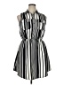 Bebop 100% Polyester Stripes Gray Casual Dress Size XL - photo 1