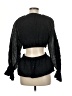 Something Navy Black Long Sleeve Blouse Size M - photo 2