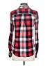 Buttons 100% Rayon Plaid Red Long Sleeve Button-Down Shirt Size S - photo 2