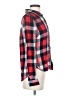 Buttons 100% Rayon Plaid Red Long Sleeve Button-Down Shirt Size S - photo 4
