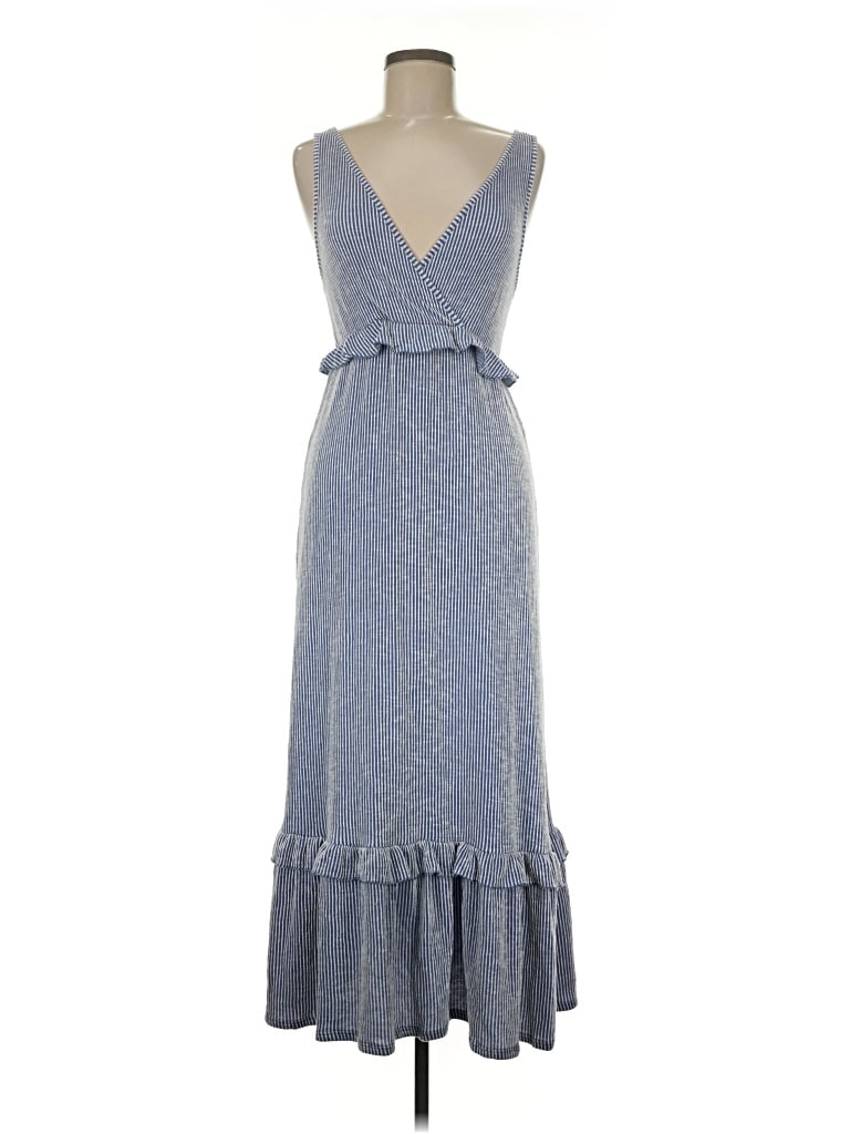 Caution To The Wind Casual Dress In Blue