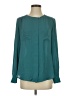 Ann Taylor LOFT 100% Polyester Teal Long Sleeve Blouse Size S - photo 1