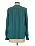 Ann Taylor LOFT 100% Polyester Teal Long Sleeve Blouse Size S - photo 2