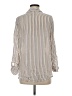 Max Studio 100% Rayon Stripes Ivory Long Sleeve Blouse Size M - photo 2