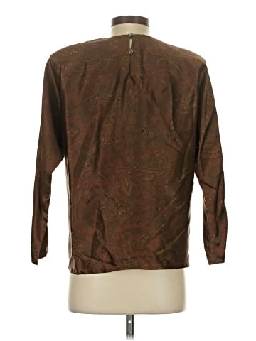 Linda Allard Ellen Tracy Long Sleeve Silk Top (view 2)