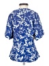 H&M 100% Viscose Blue Short Sleeve Blouse Size 2 - photo 2