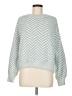Bobeau 100% Polyester Chevron-herringbone Teal Pullover Sweater Size M - photo 1