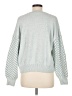 Bobeau 100% Polyester Chevron-herringbone Teal Pullover Sweater Size M - photo 2