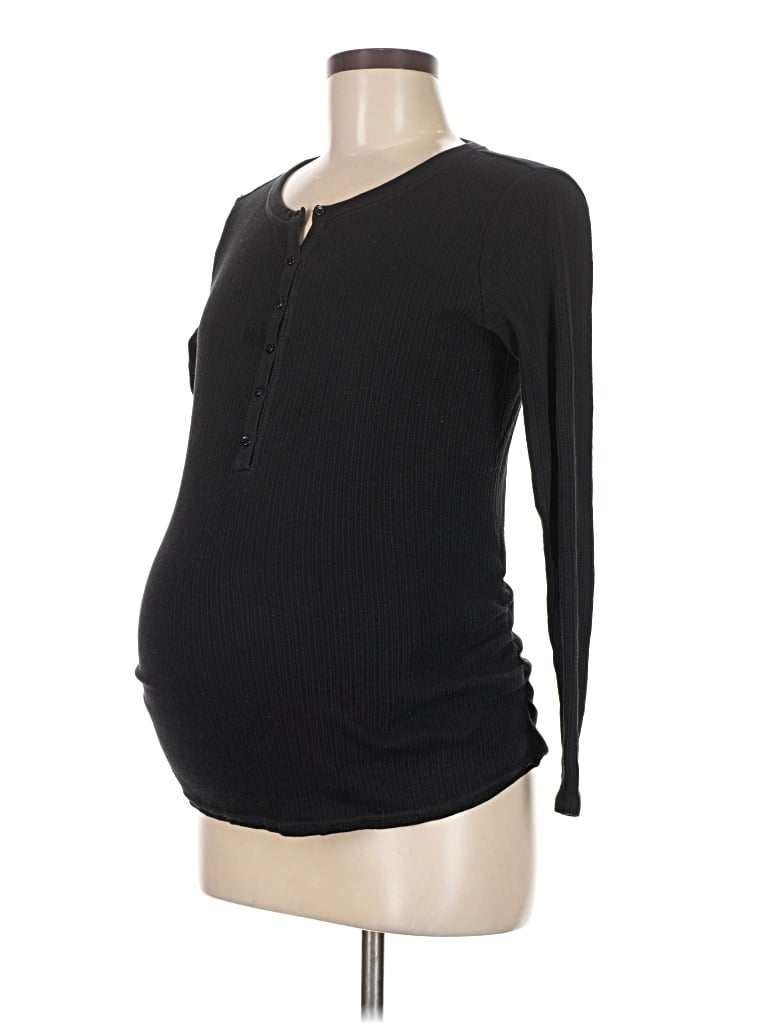 Pre-owned Old Navy - Maternity Long Sleeve T-shirt In Black