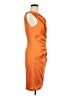 Max and Cleo 100% Polyester Orange Cocktail Dress Size 8 - photo 4