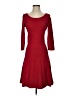 Ann Taylor Solid Red Casual Dress Size S - photo 1