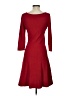 Ann Taylor Solid Red Casual Dress Size S - photo 2