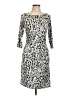 Three Dots Animal Print Gray Cocktail Dress Size L - photo 1
