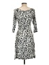 Three Dots Animal Print Gray Cocktail Dress Size L - photo 2