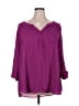 Torrid 100% Polyester Purple 3/4 Sleeve Blouse Size 3X Plus (3) - photo 1
