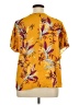Worthington 100% Polyester Tropical Yellow Short Sleeve Blouse Size XL - photo 2
