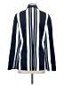 Mural 100% Polyester Stripes Blue Blazer Size S - photo 2