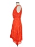 Ann Taylor 100% Polyester Plaid Orange Casual Dress Size 6 - photo 5