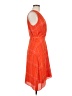 Ann Taylor 100% Polyester Plaid Orange Casual Dress Size 6 - photo 4