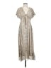 Zara 100% Polyester Silver Tan Casual Dress Size XS - photo 1