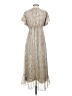 Zara 100% Polyester Silver Tan Casual Dress Size XS - photo 2