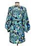 Trina Turk Blue Teal 3/4 Sleeve Blouse Size XXS (estimated) - photo 2
