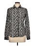 Ameliora Paisley Silver Long Sleeve Button-Down Shirt Size L - photo 1