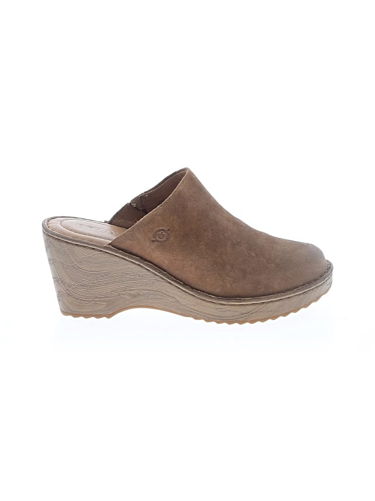 Pre-owned Born Mule/clog In Brown