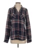 Vanity Plaid Blue Long Sleeve Button-Down Shirt Size S - photo 1