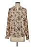 Calvin Klein 100% Polyester Paisley Brown Long Sleeve Blouse Size S - photo 1