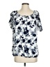 Lavish 100% Polyester Blue Short Sleeve Blouse Size 2 - photo 1