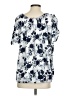Lavish 100% Polyester Blue Short Sleeve Blouse Size 2 - photo 2
