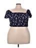 Lane Bryant Blue Short Sleeve Top Size 20 - photo 1