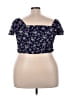 Lane Bryant Blue Short Sleeve Top Size 20 - photo 2