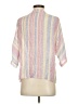 Fred David Stripes Pink Short Sleeve Blouse Size S - photo 2
