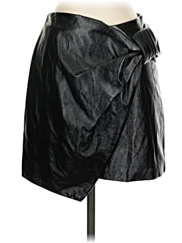 Sunset & Spring Faux Leather Skirt (view 1)