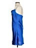 Glam 100% Polyester Solid Blue Cocktail Dress Size S - photo 5