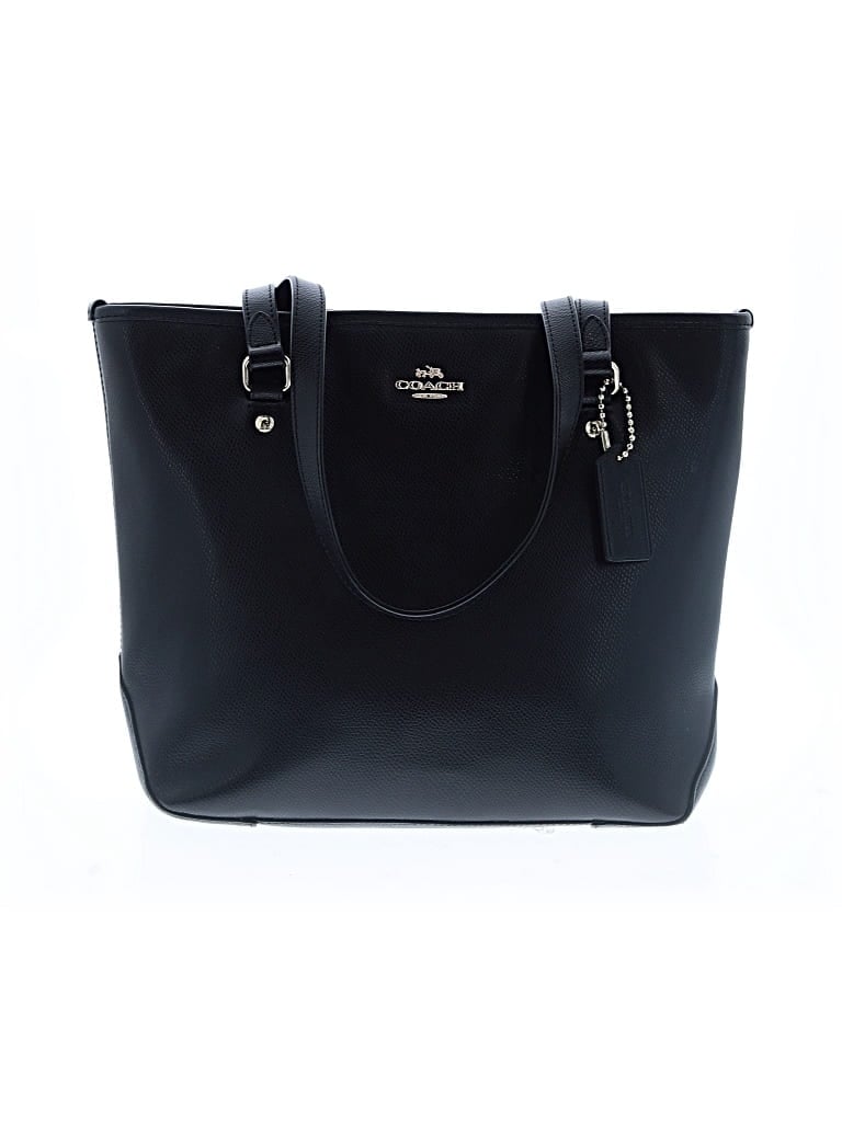 Pre-owned Coach Factory Leather Tote Bag In Black