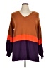 Lane Bryant 100% Acrylic Color Block Orange Pullover Sweater Size 14 - 16 Plus - photo 1