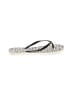 Shade & Shore Animal Print Silver Black Flip Flops Size 8 - photo 1