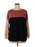 Assorted Brands Color Block Burgundy Long Sleeve Blouse Size XL - photo 1