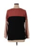 Assorted Brands Color Block Burgundy Long Sleeve Blouse Size XL - photo 2