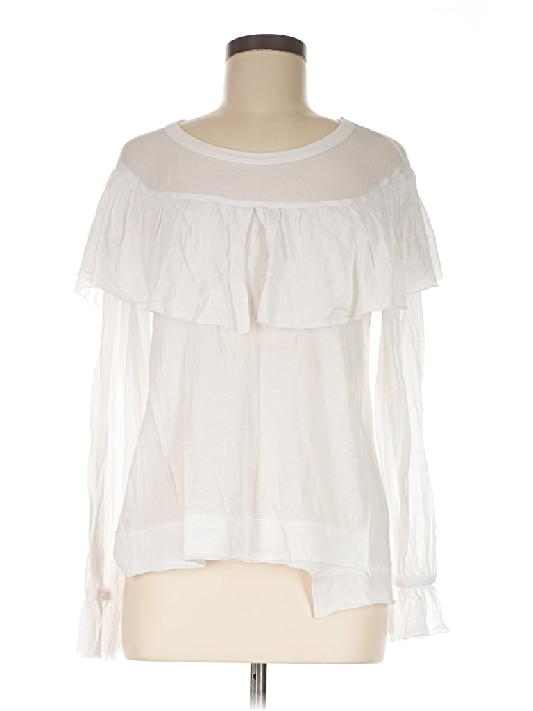 Pre-owned Wilt Long Sleeve Blouse In White