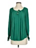 Alfani 100% Polyester Green Long Sleeve Blouse Size 4 - photo 1