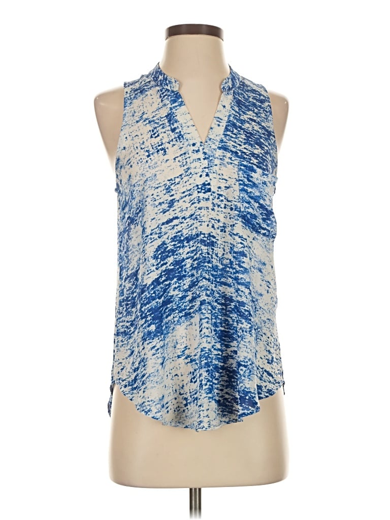 Pre-owned Lush Sleeveless Blouse In Blue