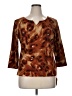 Ruby Rd. Brown Orange 3/4 Sleeve Blouse Size XL - photo 1