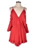 Lovers + Friends 100% Rayon Solid Red Romper Size S - photo 1