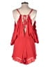 Lovers + Friends 100% Rayon Solid Red Romper Size S - photo 2
