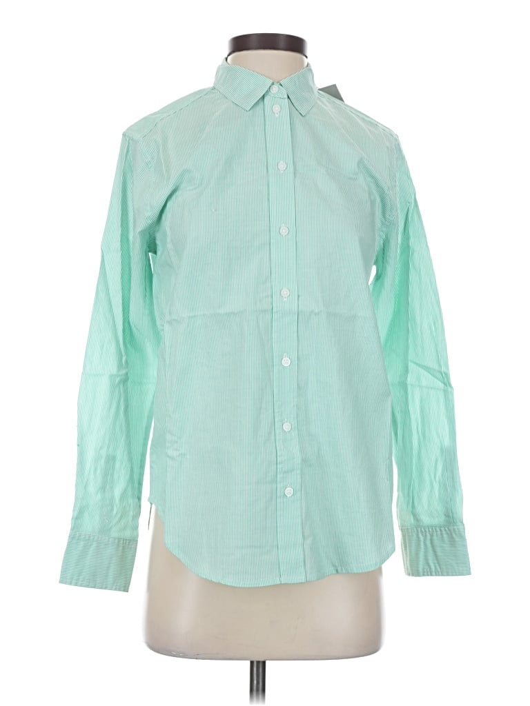Everlane Long Sleeve Button Down Shirt In Green