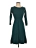 Spense Solid Teal Casual Dress Size XS - photo 1